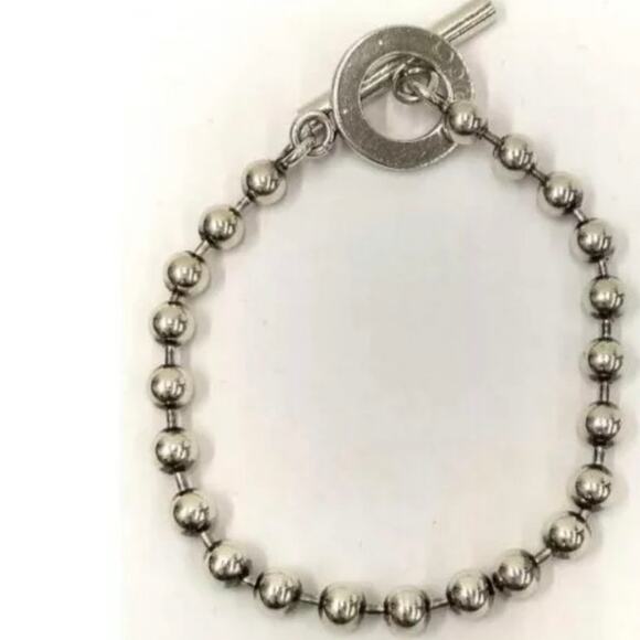 ◇Near Mint GUCCI Sterling Silver Ball Chain Bracelet Silver 925 - Picture 1 of 8